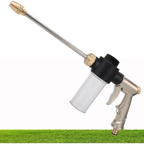 LEEPEE New High-Pressure Garden Hose Water Gun Metal Water Spray Gun Car Washer Cleaner Sprinkler Foam Water Gun For The Garden