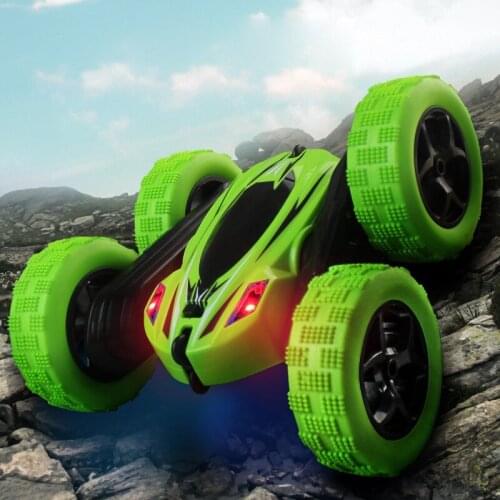 Remote Control Stunt Cars High Speed Flashing 3D Flip Racing Vehicle Double Rotation 360 Degree RC Car Toys Children Kids Gift