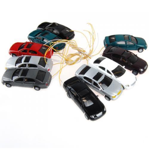 1:100 Scale Painted Miniature Cars Figures for Model Train Railroad DIY Layout