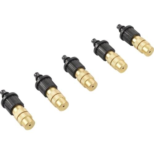 Micro drip irrigation misty brass nozzle 4/7mm garden spray cooling parts copper sprinkler with connector 100pcs