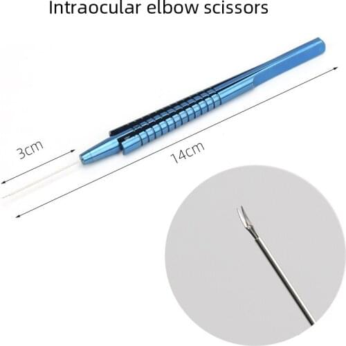 Microscopic ophthalmological instruments, intraocular retina, intraocular clipping of posterior knot instruments, elbow scissors