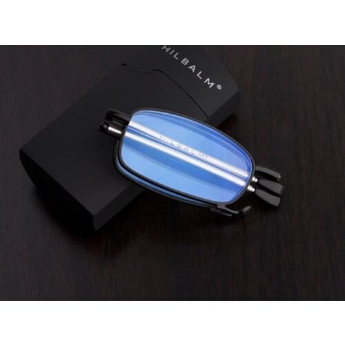 HILBALM Mini reading glasses fashion mens womens folding small presbyopia glasses frame with original box portable unisex