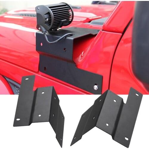 A-Pillar Light Mounting Bracket for Jeep Wrangler JL 2018 2019 Led Driving Work Light Auxiliary Lamp Holder Brackets
