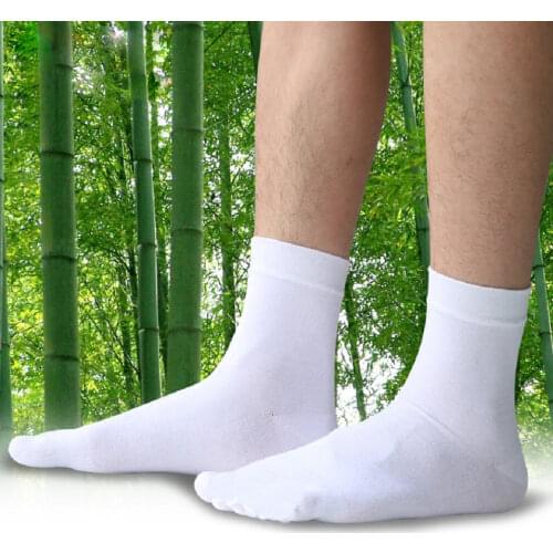 Bamboo Fiber Mens Socks Deodorant sock High Tube Business Simple Breathable Deodorant Mens Long / Short Size Elastic Socks