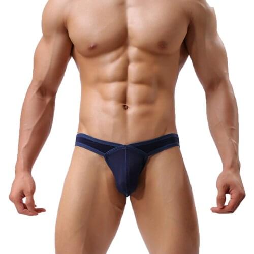 Mens Jocks Low Waist Sexy Men Underwear Briefs Gay Penis Pouch Bikini Underwear Man Jockstrap Thong Tanga