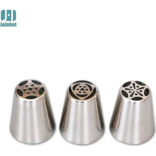 3pcs set rose flower cake icing piping tips set russian piping tips nozzles set stianless steel cake nozzles