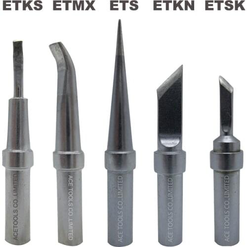 5 PCS ET Series Soldering Tips Iron Replace Fit WELLER WES51 WES50 WESD51 WE1010NA WE1010EU PES51 PES50 LR21 LR20 Welding Bit