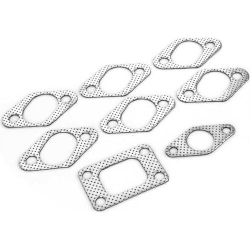 8pcs Exhaust Manifold Gasket Set Fit for NISSAN SKYLINE R32 RB20DET/ R33 RB25DET