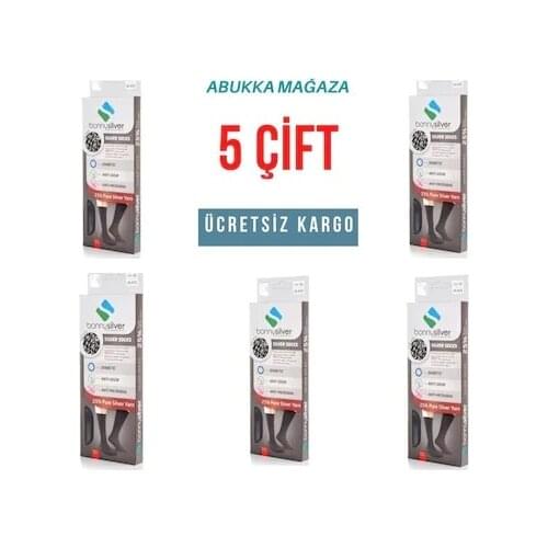 Unisex Socks-Sock Containing 25 Percent Silver- 5 Double-Varicose-Diabetic-Foot Smell-Effective against Fungal and Perspiration