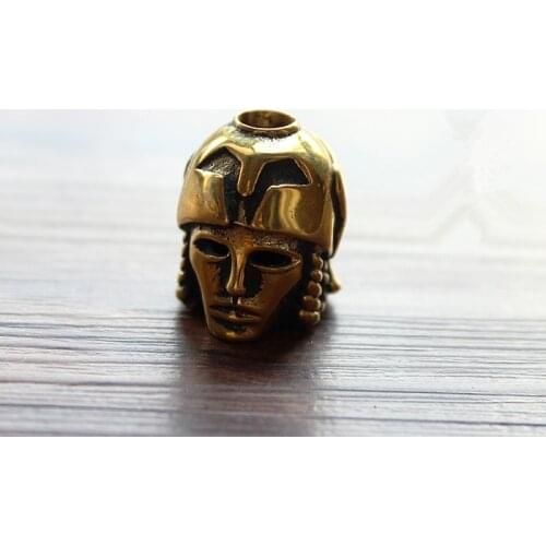 1PC Brass Japanese Samurai Knife Beadr Retro Copper Lanyard Pendant DIY Decorative Accessories Umbrella Rope EDC Pocket Tools