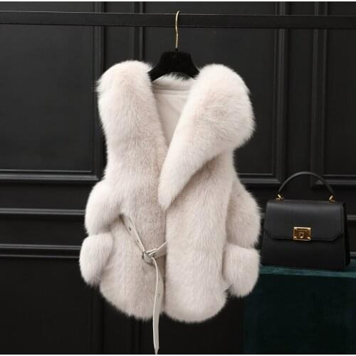 New Winter Coat Women Fashion Import Overcoat Whole reel Fox Fur Vest High-Grade Fur Coat Women Coat lowest price