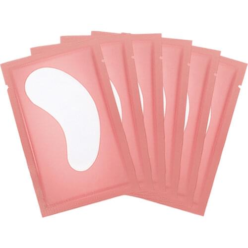 100PCS Hydrogel Gel Patches for Eyelash Extension Under Eye Pads Lint Free Lash Paper Patches Grafted Stickers Make Up Tools