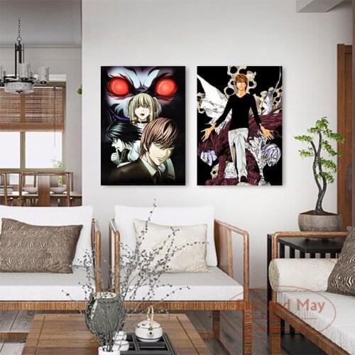 Death Note Anime Nordic Style Posters for Children Room Home Decoration Printed Wall Artwork Canvas Painting