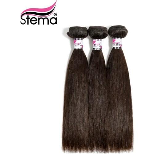 Stema Straight Middle Ratio Brazilian Virgin Hair Extension 1Bundle 32 34 36 38Inch Long Length Natural Color 100% Human Hair