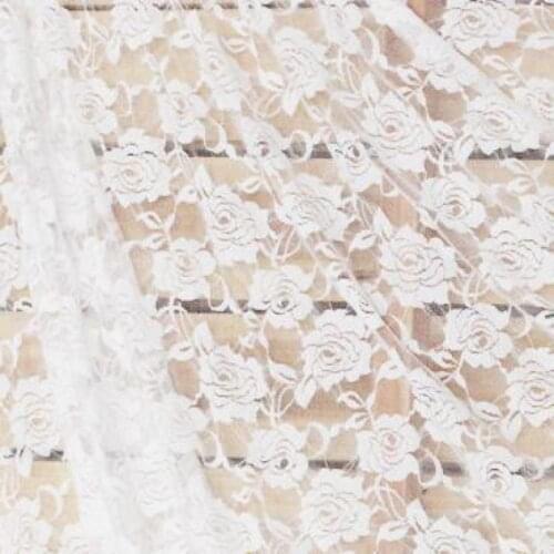 Stretch White Lace Fabric for Wedding Dresses Skirt Curtains Black Tulle Material Blouse 2018 High Quality Kumas Flores De Tela