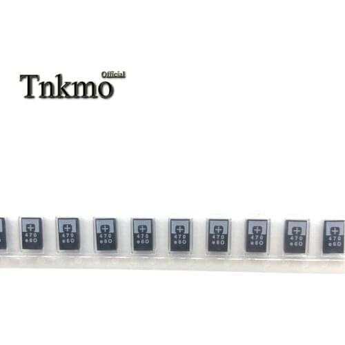 50PCS 2R5TPE470M9 470 2.5V 470UF SMD Tantalum Capacitor New and original