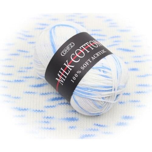 1pc 50g Milk Cotton Combed Yarn Soft crochet yarn Baby Yarn Crochet for knitting Wool scarf Hand Knitting sale Sweater A9MX0002
