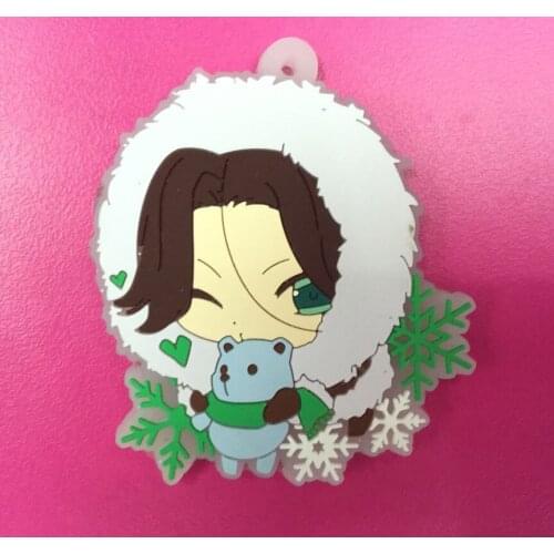 1pcs DIABOLIKLOVERS Anime keychain Yui Ayato Kanato Laito Ruki Yuma Shin Sakamaki Reiji Subaru Rubber strap/phone charms G375