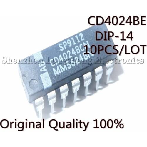 10PCS/LOT NEW CD4024BE DIP-14 Logic Counter