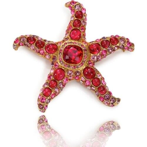 100pcs/Hot sale ocean sea star/starfish animal brooch for women/girls as a brithday gift