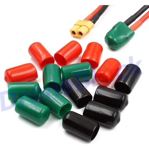 15 PCS XT60 Connector Rubber Cap Dean Plug Terminal Insulated Protective Cover Caps Sparkproof Charged/Discharged for Battery