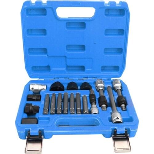 18pcs Alternator Freewheel Pulley Puller Alternators Tool Set Special Socket Set
