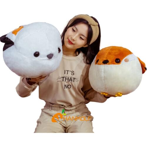 30~50cm PP Cotton Stuffed Tit Sparrow Plush Lifelike Bird Toy Fuzzy Animal Doll Comforting Kids Present