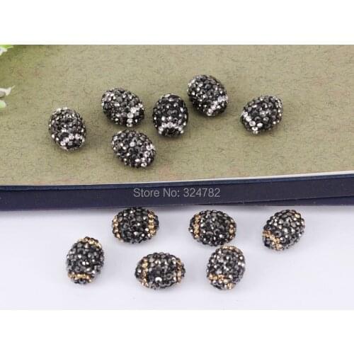 30pcs Crystal Rhinestones Connector Beads,With Crystal Zircon Paved Spacer Loose Beads For Jewelry Making