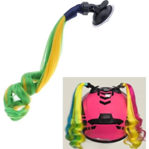 30cm/12' Gradient Ramp Helmet Braids Ponytail Helmet Curly Hair Pigtails