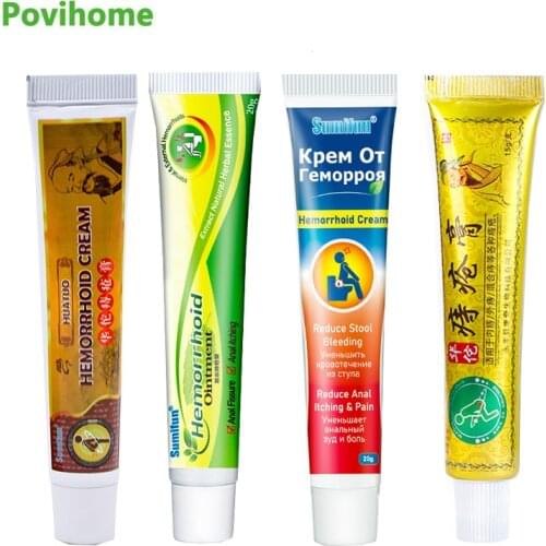 4 Styles Of Hemorrhoids Ointment Internal And External Anal Fissure Cream Pain Reliving Chinese Medical Plaster Body Health Care