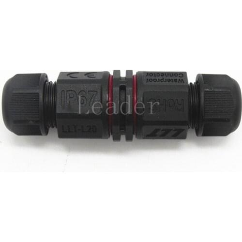 50 pcs/lot 20A 500V Electrical IP67 2 Pin L20 Lamp Conenctor Outdoor Led Light Cable Connector Wire Contacts Adapter