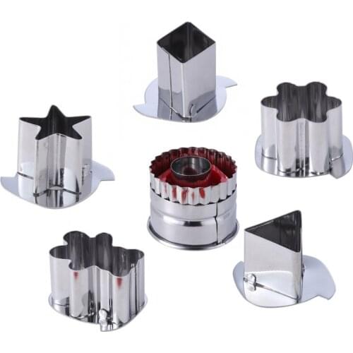 7pc / Set Baking Molds Cookie Cutters Set Stainless Steel Cookie Biscuit Cutters Eco-Friendly Cake Fondant Mold DIY Mold Tools