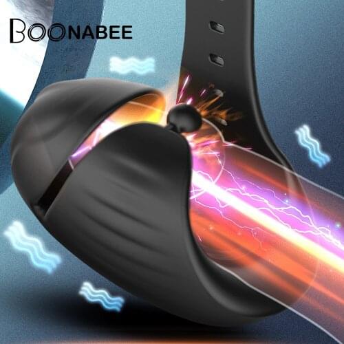 8 Modes Vibrating Sex Toys for Men Penis Massager Stamina Delay Trainer Erotic Toys Male Supplies Adjustable Masturbators
