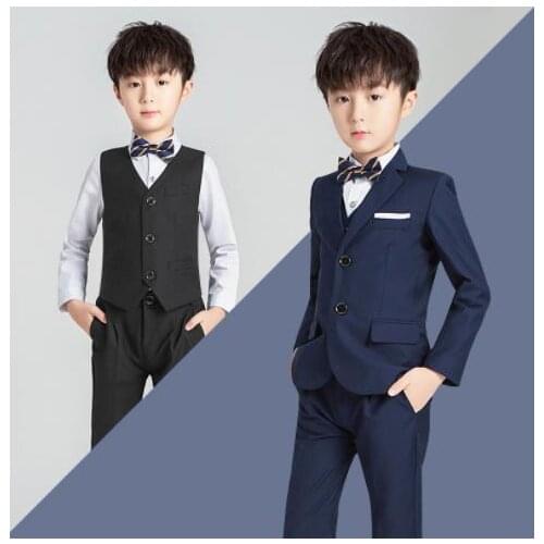 2019 Kids Boys Suits Blazers Formal wedding Tuxedos dress Teenage Party Clothes Toddler Baby Clothing Flower Boy Blazer Suit Set