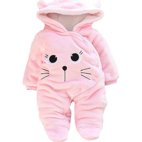 Lawadka New Born Girl Baby Footies Infant Winter Warm Newborn Overalls 3 6 9 12 Months Baby Girl Boy Clothes 2018 Brand