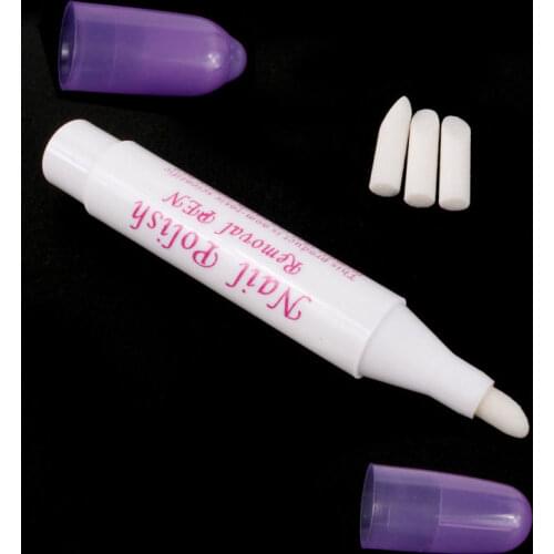 Nail Art Corrector Pen Remove Mistakes with 3 Tips Newest Nail Polish Remover Pen Cleaner Erase Manicure