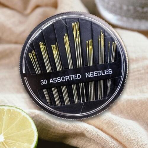 Home Punch Needle Kit Needles Gold Tail Multi-size Side Opening Stainless Steel Darning Hand Sewing Needles Embroidery Needle
