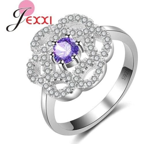 Cubic Zirconia Infinity Rings Silver 925 Fashion Bridal Wedding Jewelry Hollow Out Exaggerated Party Finger Ring For Lady