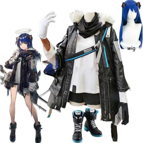 Game Arknights Mostima RHODES ISLAND Combat Gear Sorceress Uniform Cosplay Boots Costume Halloween Women Wigs shoes