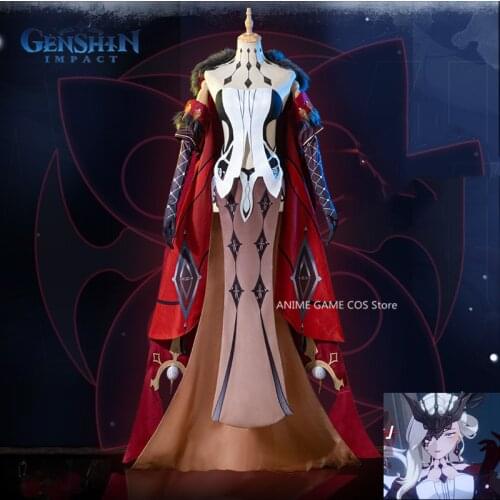 La Signora COS Anime Genshin Impact Clothing Lady Cosplay Fool All Executive Officer Cosply Anime Costume Female Role Playing