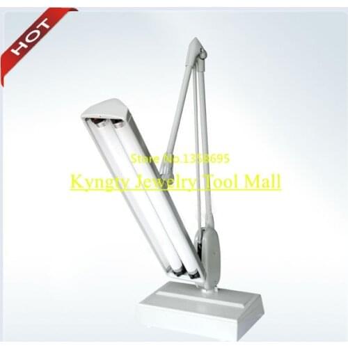 Gems Lamp 2 Tubes Goldsmith Tools Daylight Fluorescent Magnifier Lens Size 5" Lamp for Goldsmith Good Quality