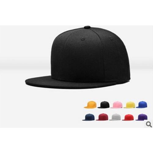 Fashion Adjustable Men Women Baseball Cap Solid Hip-Hop Snapback Flat Hat Visor