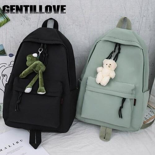 Fashion High Quality Women Backpack Female Schoolbag For Teenage Girl Travel Large Capacity Rucksack Solid Color Backpack