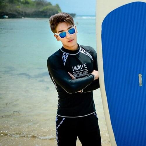 Men Water Sports Long Sleeve Rashguard Swimsuit Rash Guard 218 Men Sun Protection Wetsuit Swimming Bathing Surfing Suit Swimwear