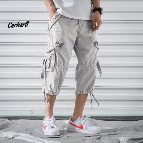 2021 New Mens WorkwearLarge Size Loose Multi-pocket Casual Pants Beach Pants Trendy Men