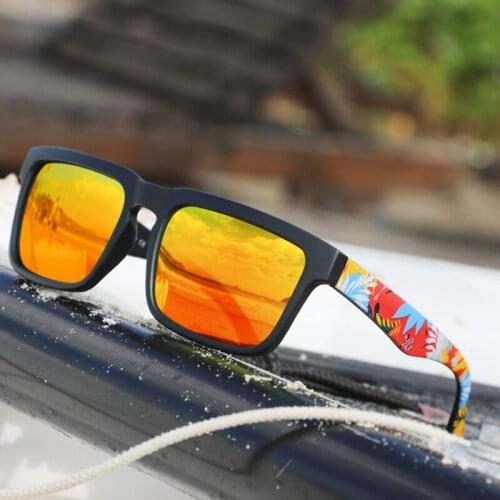 KDEAM Polarized Square Sunglasses for Men Fashion UV400 Lens Driving Sport Shades Cool Frame Style Quality Metal Hinge Goggles