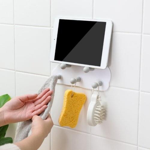 Cloud 5 Hooks Wall Hanging Rack Clothes Hat Key Hanger Kitchen Kids Living Room Decoration Organizer