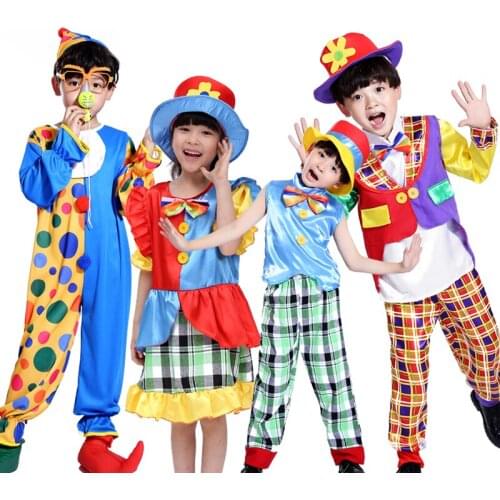 New childrens clothing promotional Halloween costumes clown magic show clothing masquerade clown costume Childrens Day