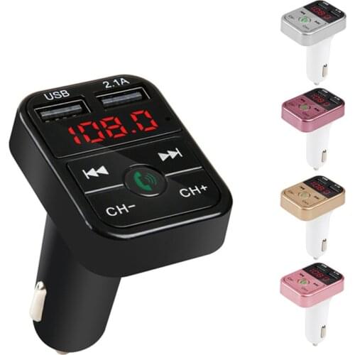 New Wireless Bluetooth-compatible Handsfree MP3 FM Transmitter Audio Music Player Dual USB Radio Modulator Car Kit 2.1A Charger