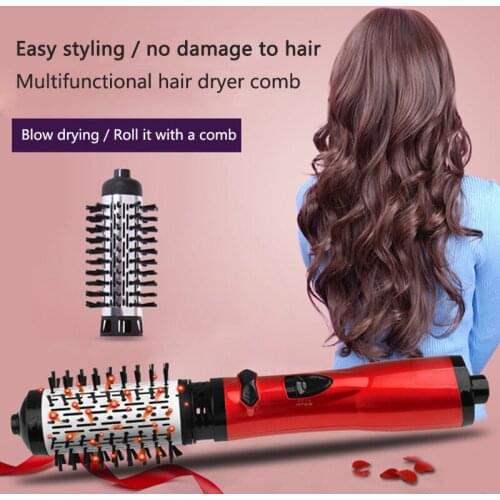 Professional Curling straight constant temperature hot air comb multifunctional automatic Straight hair dryer comb curling stick